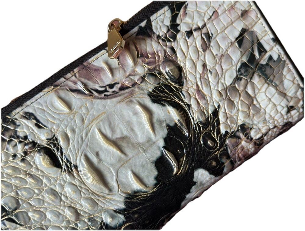 Brahmin Skyler Eden Floral travel wallet wristlet Melbourne leather NEW WO TAGS